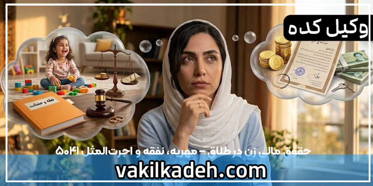 حقوق مالی زن در طلاق – مهریه، نفقه و اجرت‌المثل ۱۴۰۵