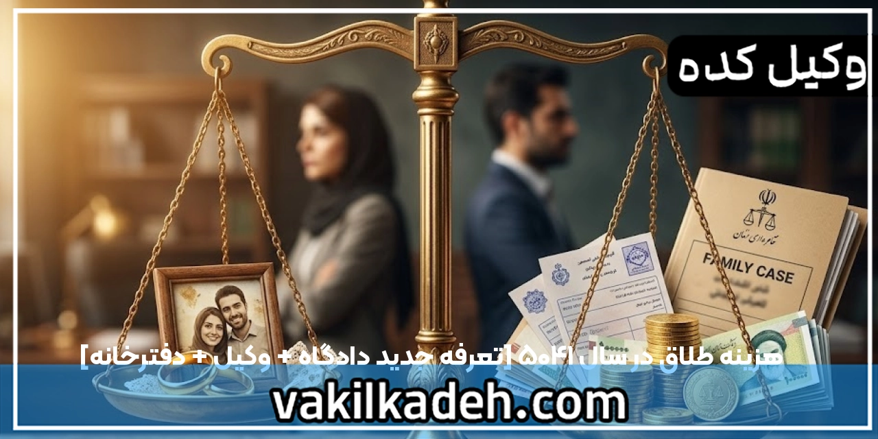 هزینه طلاق در سال ۱۴۰۵ [ تعرفه جدید دادگاه + وکیل + دفترخانه ]