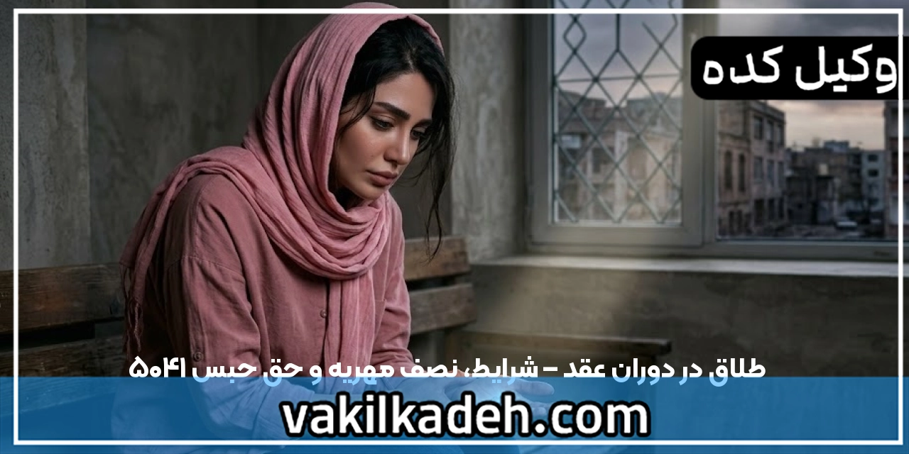 طلاق در دوران عقد – شرایط، نصف مهریه و حق حبس ۱۴۰۵
