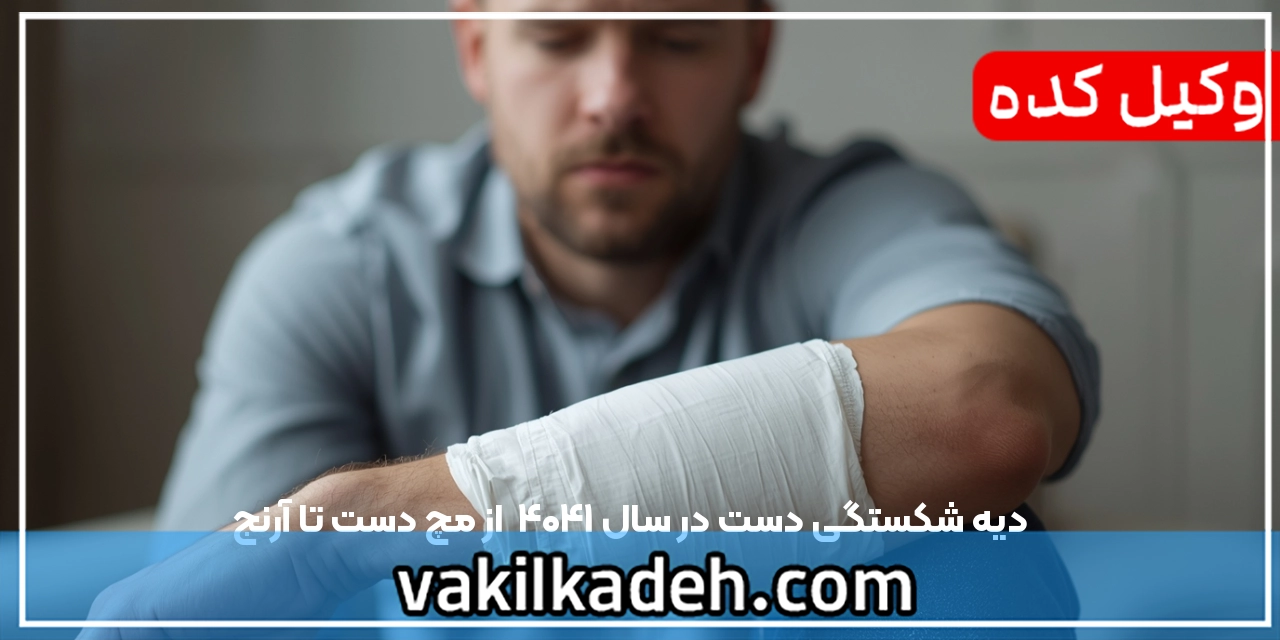 دیه شکستگی دست در سال 1404 | از مچ دست تا آرنج